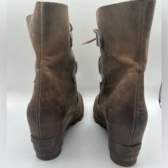 Sorel Joan of Arctic™ Leather Wedge Boot | Kettle Brown| Waterproof Size 9:5 - Picture 4 of 9